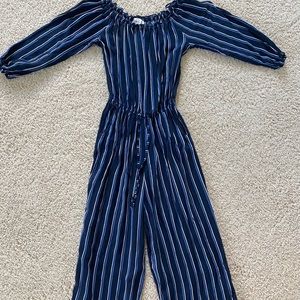 Hollister XS Navy blue with blue and white strips